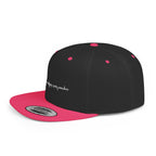 SANTINO Flat Bill Snapback Hat — Distressed Script Logo Streetwear Cap
