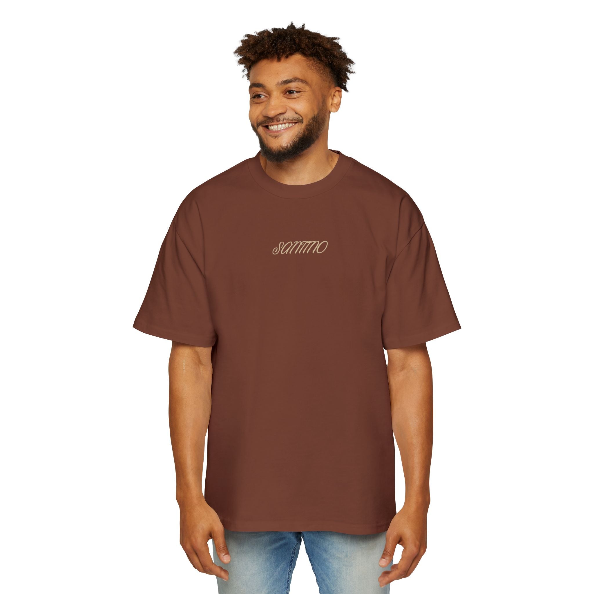 Minimalist 'SANTINO' Oversized Tee — Plain T-Shirt