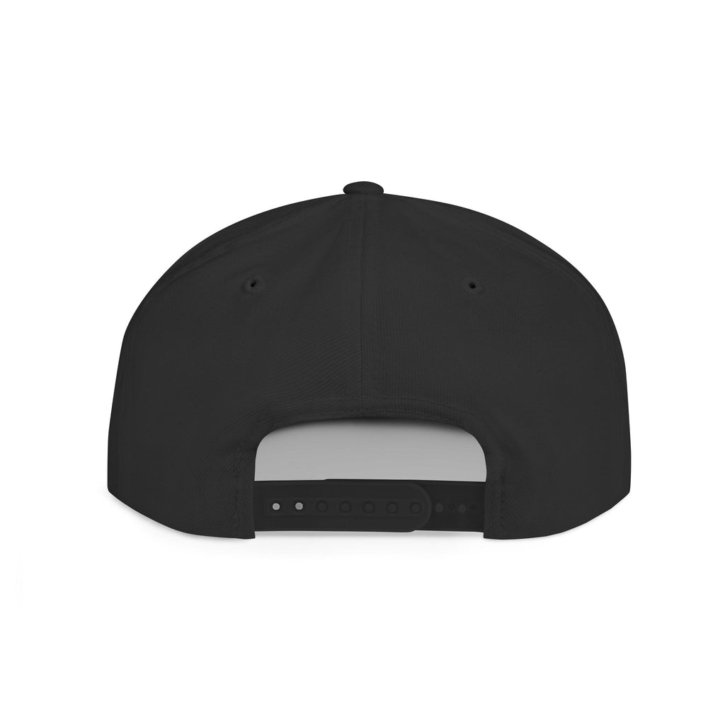 SANTINO Flat Bill Snapback Hat — Distressed Script Logo Streetwear Cap