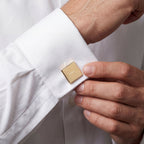 SANTINO Gold Square Cufflinks – Minimal Classic Dress Shirt Accessory – SNTVL