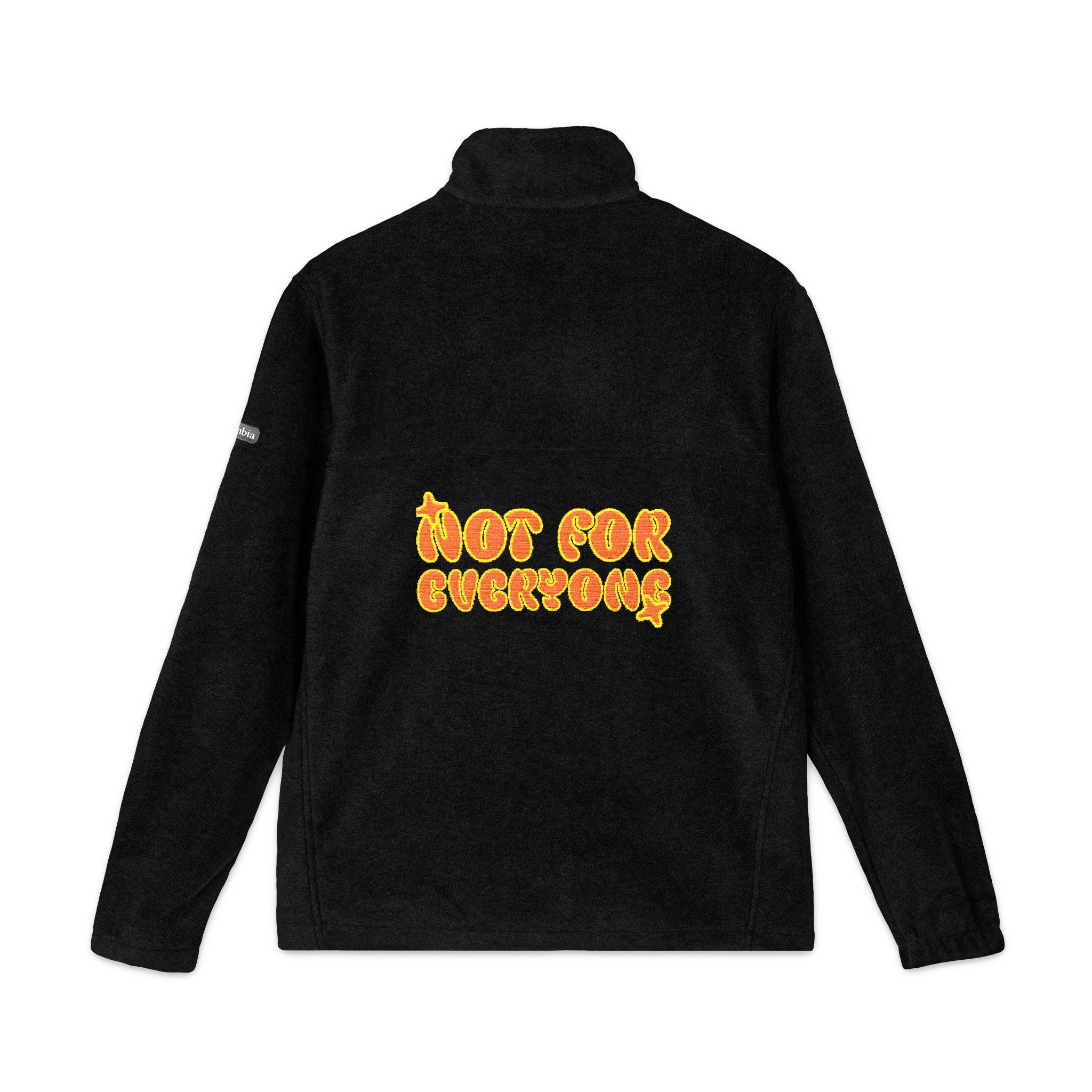 SANTINO Embroidered Fleece Jacket — 'Not for Everyone' Retro Flame Design