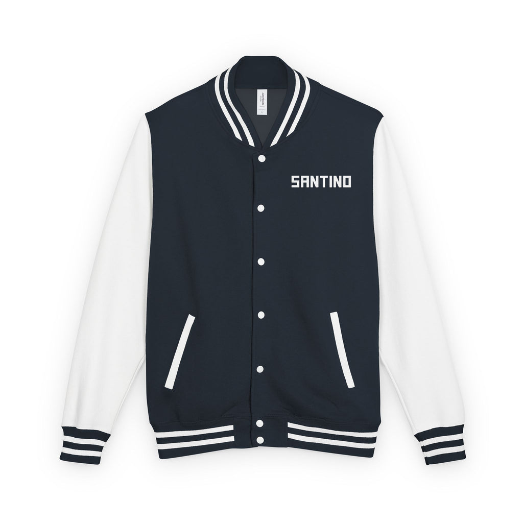 SANTINO Black & White Letterman Jacket