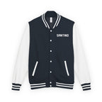SANTINO Black & White Letterman Jacket