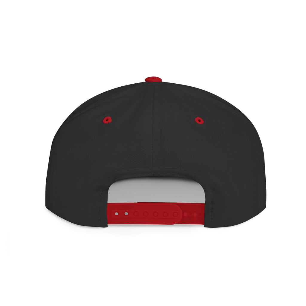 SANTINO Flat Bill Snapback Hat — Distressed Script Logo Streetwear Cap