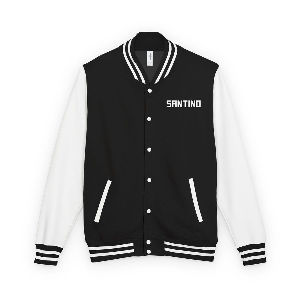 SANTINO Black & White Letterman Jacket