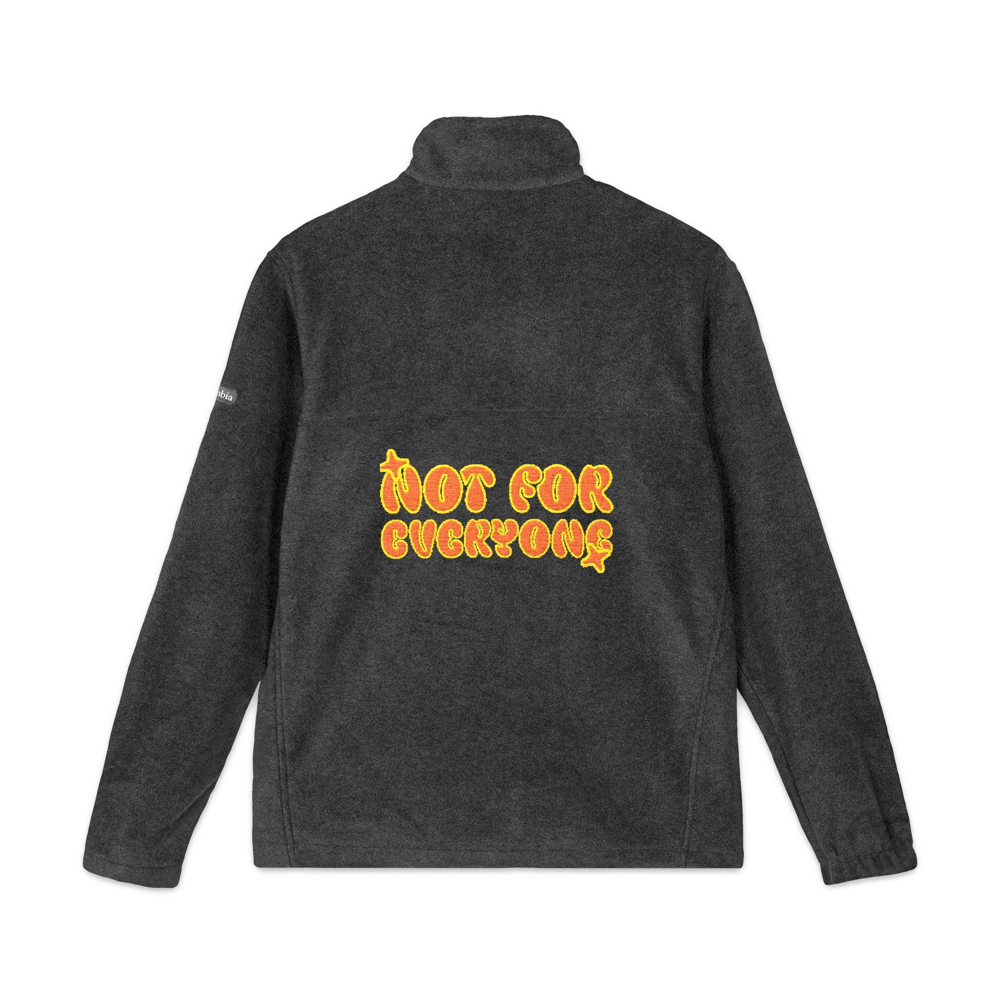SANTINO Embroidered Fleece Jacket — 'Not for Everyone' Retro Flame Design